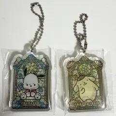 サンリオキャラクターズ ステンドグラス風 アクリルキーチェーン