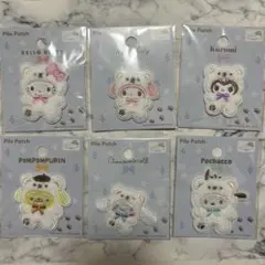 サンリオ　パイルワッペン　ハローキティ　シナモロール　ポチャッコ