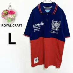 a3273 ROYALCRAFT ロイヤルクラフト　メンズ　ポロシャツ　半袖　L