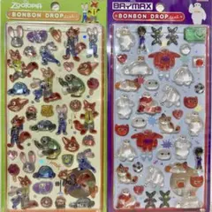 ズートピア ベイマックス ボンボンドロップシール 2シートセット