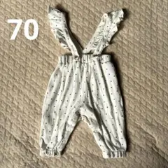 コトリ サロペット ドット柄 70