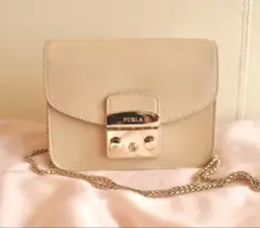 FURLA フルラ メトロポリス チェーンショルダーバッグ 極美品 専用袋付き