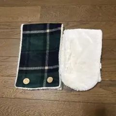 チェック柄とフリースマフラーセット
