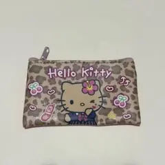 ハローキティ ヒョウ柄 日焼け ポーチ