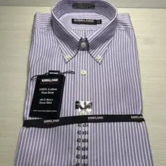 KIRKLAND 100%コットン ストライプ ワイシャツ 40 X 84