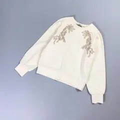 LOKITHO 刺繍ラグランカットソー ホワイト サイズ2*LD891