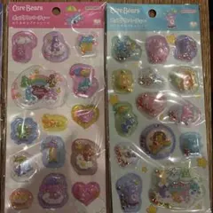 匿名配送 ポップデコパーティー わたあめカプセルシール ケアベア 2種 セット