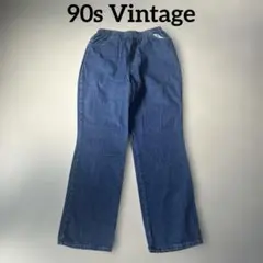 90sVintageビンテージデニムイージーフレアズボンパンツ