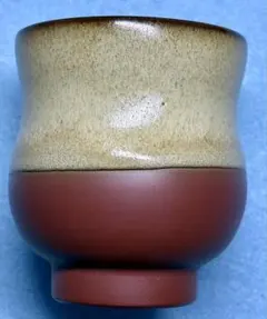 無名異焼 湯呑み 清山作 推測 佐渡金山 赤泥 茶器 상태좋음
