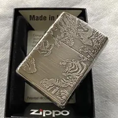 ZIPPO 和柄 龍虎 ニッケル古美仕上げ タイガー&ドラゴン ジッポー 新品 
