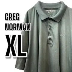 【733】GREG NORMAN XL カーキ 大きめUSA古着 ポロシャツのサムネイル