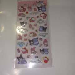 クロミ サンリオキャラクターズ ラメ入り樹脂もりシール