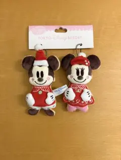 Disney【未使用】ミッキー　ミニー　2014クリスマスぬいぐるみ