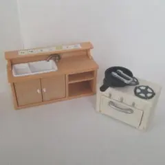 シルバニアファミリー 台所セット　キッチン小物 キッチン５点セット