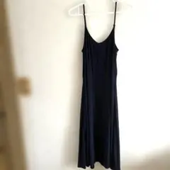 UNIQLO ユニクロキャミソールロングワンピース　紺色　サイズS