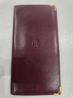 MT863　カルティエ　マストライン　長財布　レザー　ボルドー