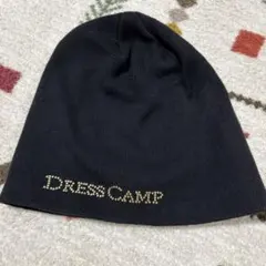 DRESSCAMP 黒 ニット帽 ストーン装飾付き