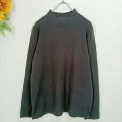 a.v.v タートルネックーセーター　 Lサイズ　黒　長袖ニット　カジュアル