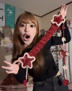 お星様のイヤーマフ 赤×白!!