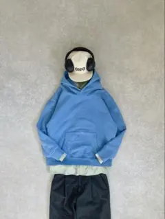 くわっぱ 様 OLD GAP フェード パーカー ターコイズブルー 前V 白タグ