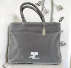 【断舎離USED】courreges トートバッグ グレーのサムネイル