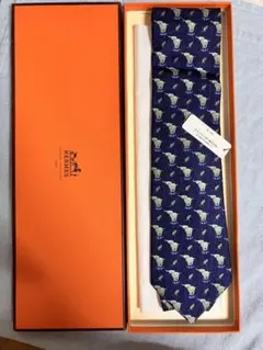 HERMES エルメス ペンギン柄 アニマル シルク ネクタイ 刺繍 ビジネス 