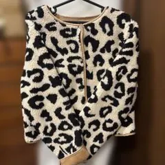 ヒョウ柄フリースジャケット