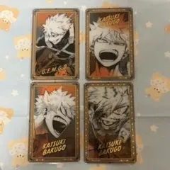 ヒロアカ 原画展 爆豪勝己 箔押しクリアカードコレクション 4点セット