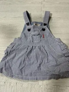 ミキハウス ホットビスケッツ　くま　ジャンパースカート　80