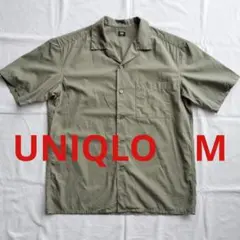 UNIQLO オープンカラーシャツ カーキ Mサイズのサムネイル