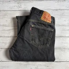 リーバイス 501 ブラック デニム ジーンズ W35 L36 フェード 黒古着