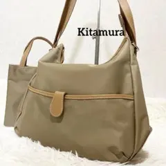 美品✨キタムラ ショルダーバッグ リュック　2way ナイロン　ポーチ付き