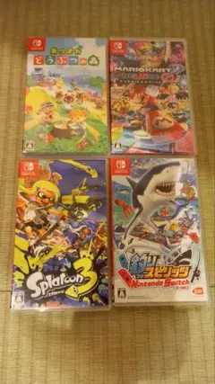 Nintendo　Switchソフトまとめ売り　4本セット　あつ森、マリカー8他