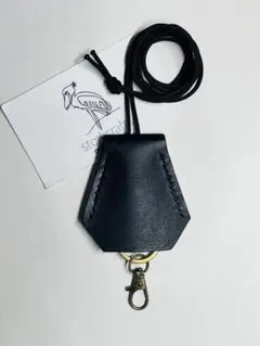 ネックレス 【本革　姫路レザー】キークロシェット キーケース　M 黒