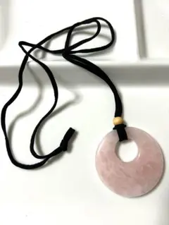 ローズクォーツ ドーナツ型 ペンダントトップ ネックレス