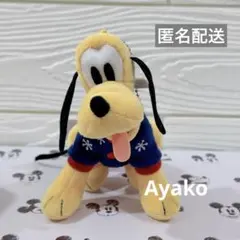 プルート ぬいぐるみバッジ ディズニー　クリスマス