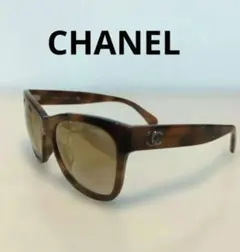 美品 CHANEL シャネル リボン ロゴ ココマーク べっ甲 鼈甲 サングラス