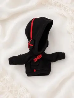 オビツ11対応 ブラックフード付きトップス パーカー風 ドール服のサムネイル