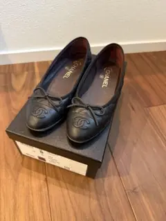 CHANEL シャネル バレエシューズ ブラック 361/2C - メルカリ