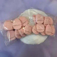 新品未使用　しずく型ミニパフ20個セット　ピンク