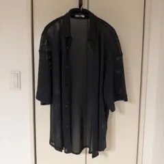 【ほぼ未使用】WYM LIDNM メッシュシャツ ブラック　Mサイズ