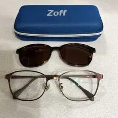 Zoff 2WAY ブラウン フレーム 伊達メガネ