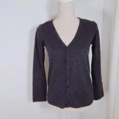 ロペピクニック ドット柄カーディガン 長袖 黒 ROPE PICNIC M