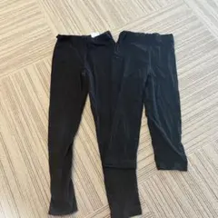 UNIQLOユニクロ　レギンス　黒　2枚セット110