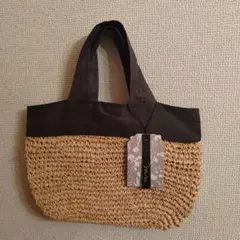 エムドットエヌ かごバッグ 黒