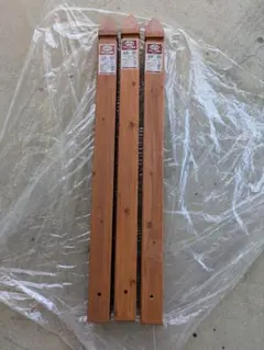 미사용 격자 기둥, 기둥, 3개 세트, 약 60정사각형 x 90cm, 갈색 방충제 페인트