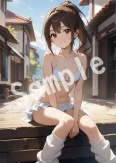 JK グラビア アニメファンアート A4 ポスター イラスト ★00049966