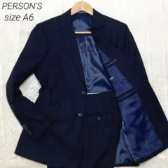 【美品】PERSON'S スーツ セットアップ ダークネイビー ストライプのサムネイル