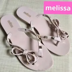 melissa メリッサ スタッズ リボン ビーチサンダル 22cm ピンクのサムネイル