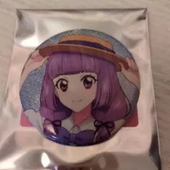 アイカツ！グリッター缶バッジ 氷上スミレ カントリーワンピースver. アップ